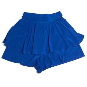 Blue Ruffle Shorts